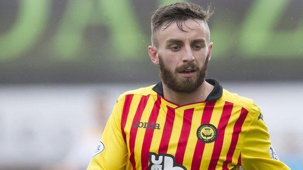 Partick Thistle midfielder Steven Lawless