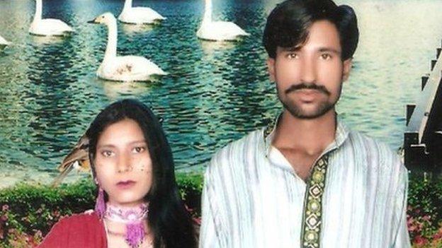 Undated family handout photo showing a Christian couple who were killed by a Muslim mob in Pakistan in November 2014