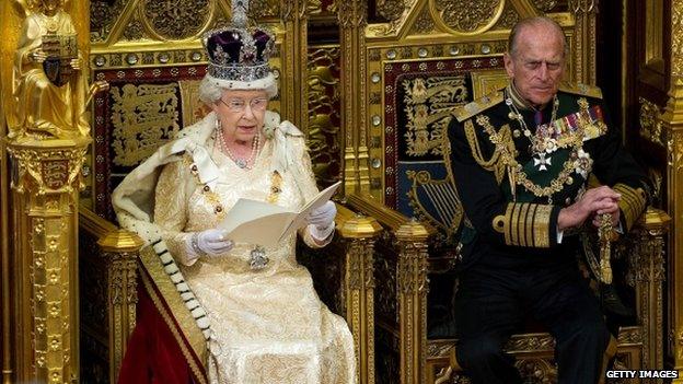 The Queen and Prince Philip during the 2010 State Opening of Parliament