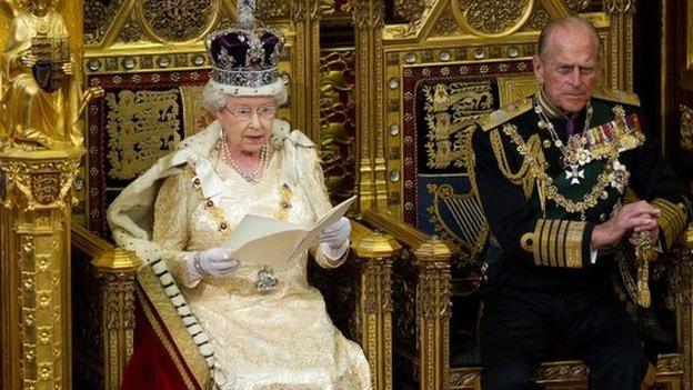 The Queen and Prince Philip during the 2010 State Opening of Parliament