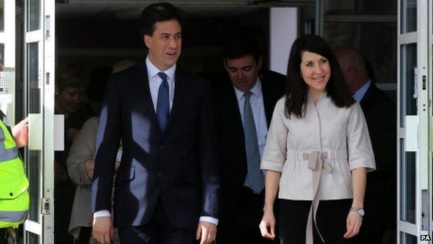 Ed Miliband and shadow health minister Liz Kendall