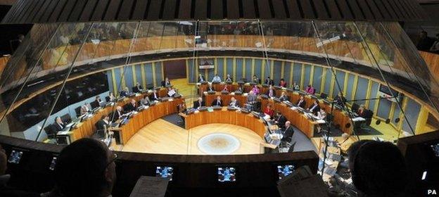 Interior of the Welsh Assembly