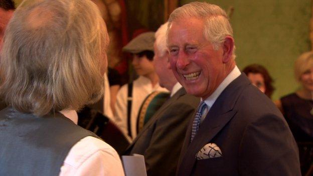 The Duke and Duchess of Cornwall hosted a reception at Hillsborough Castle on Thursday evening