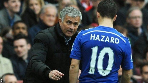 Jose Mourinho and Eden Hazard