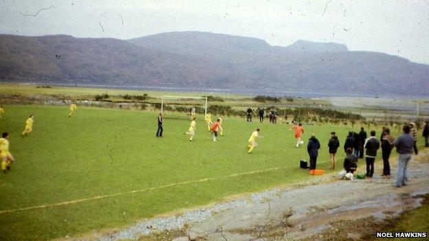 Football match in Ullapool in 1980s