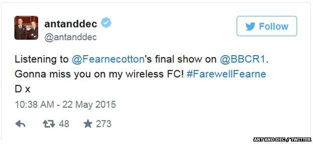 Ant and Dec's tweet