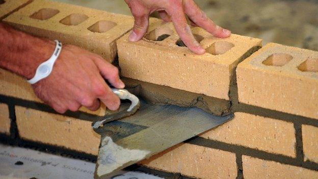 Bricklaying apprentice