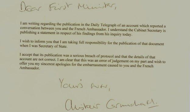 Letter from Alistair Carmichael to Nicola Sturgeon