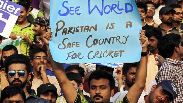 Pakistan supporters at the Twenty20 international with Zimbabwe