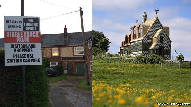 Grayson Perry's house and sign