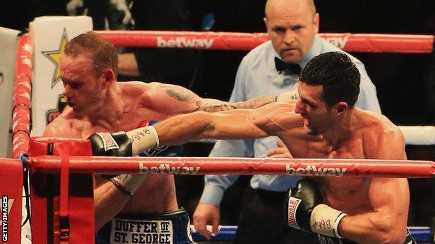 Carl Froch (right) beat George Groves last year