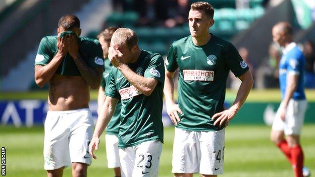 Hibs failed to bounce straight back up to the Premiership after last season's relegation