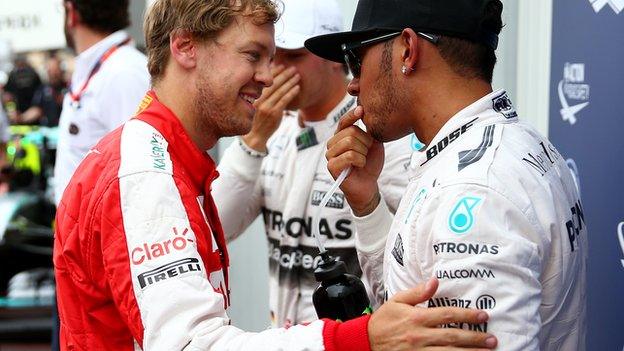 Lewis Hamilton and Sebastian Vettel