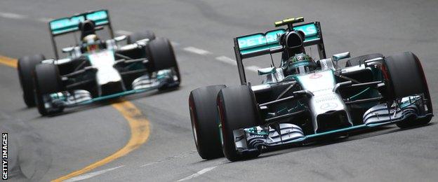 Nico Rosberg and Lewis Hamilton