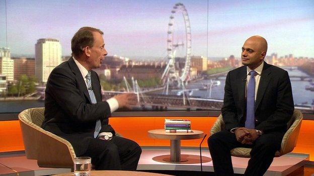 Andrew Marr and Sajid Javid