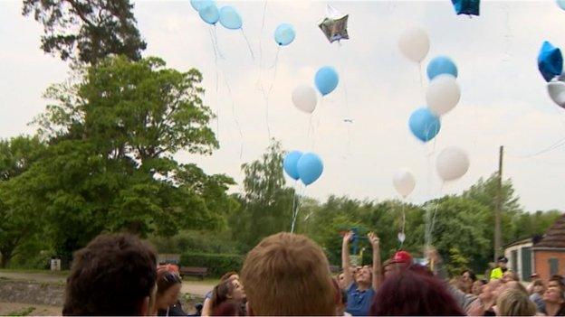 Balloons released in memory of Alison Connolly