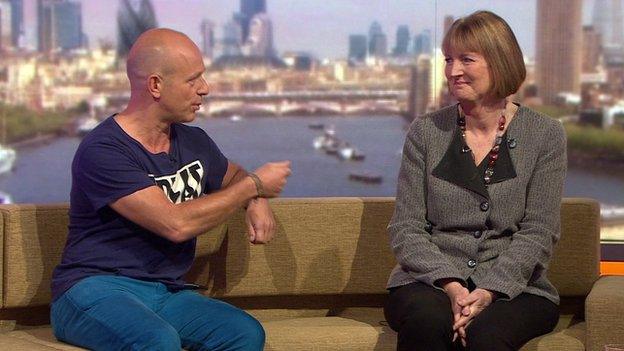 Steve Hilton and Harriet Harman