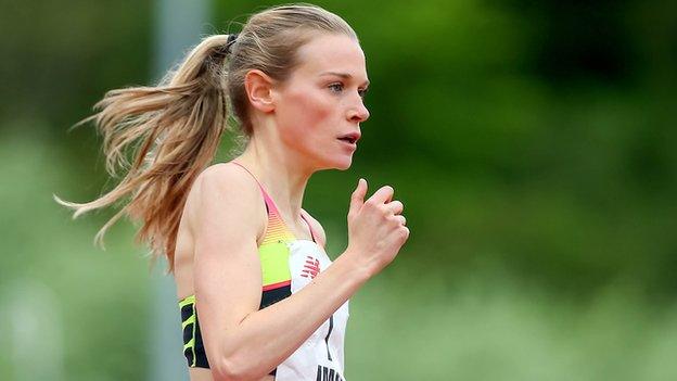 Katie Kirk had to settle for third place in the 800m at the Belfast meeting