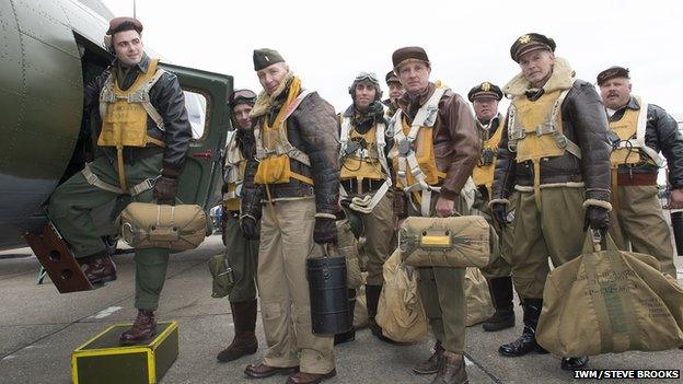 Ranger Reenactments representing a B-17 Bomber crew