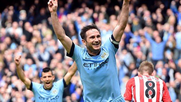 Frank Lampard celebrates his goal