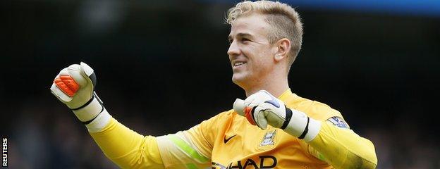 Joe Hart celebrates