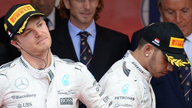 Nico Rosberg and Lewis Hamilton