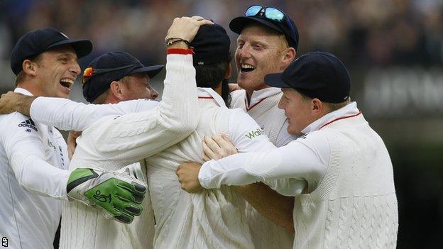 England celebrate at Lord's