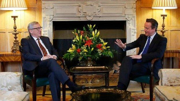 David Cameron and President Juncker