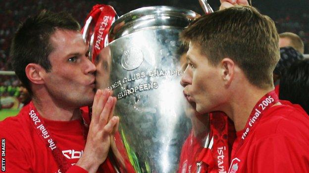 Jamie Carragher and Steven Gerrard