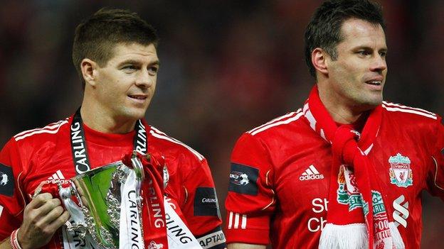 Jamie Carragher and Steven Gerrard