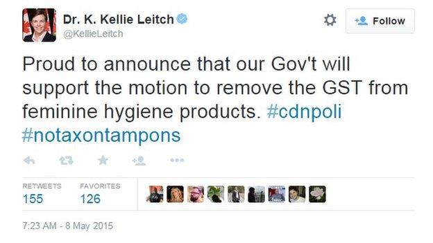 Tweet by Kellie Leitch