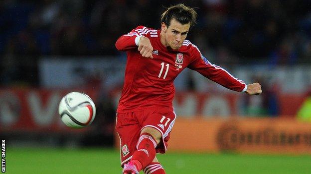 Gareth Bale in action for Wales