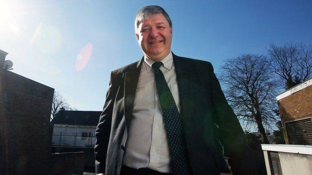 Alistair Carmichael campaigning during the general election