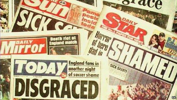 UK press coverage of the 1995 football riot in Dublin