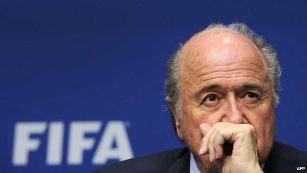 FIFA President Sepp Blatter gives a press conference at the headquarters of the world football's ruling body in Zurich. World football governing body FIFA announced on May 27, 2011