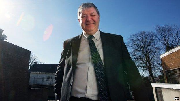 Alistair Carmichael campaigning during the general election