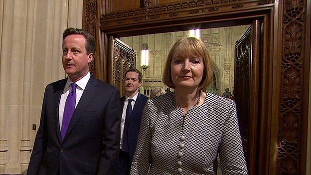 David Cameron and Harriet Harman