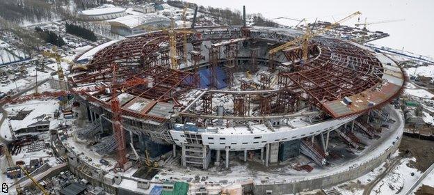 Construction work has begun on the Zenit Stadium, which will host 2018 World Cup matches