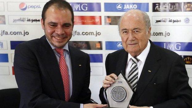 Prince Ali and Sepp Blatter