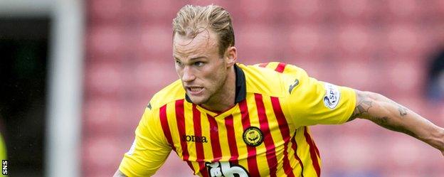 Partick Thistle striker Kallum Higginbotham