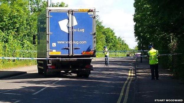 Stranded lorry