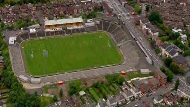 An aerial view of Casement Park GAA ground