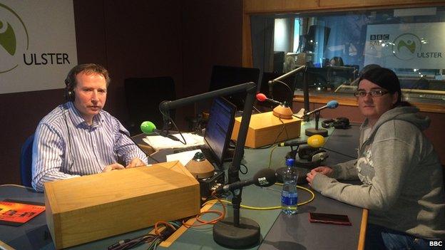 BBC Talkback presenter Enda McClafferty with Shauna Moreland