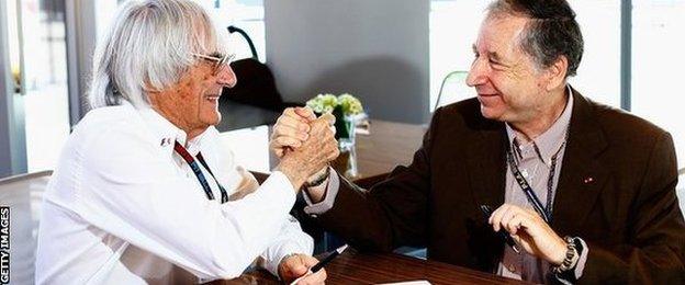 Bernie Ecclestone and Jean Todt