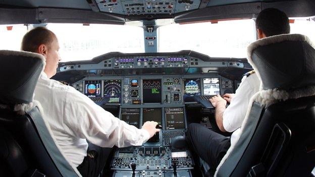 Airplane cockpit