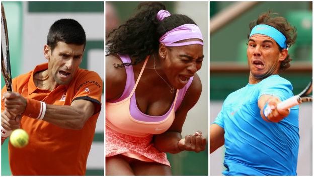 Novak Djokovic, Serena Williams and Rafael Nadal