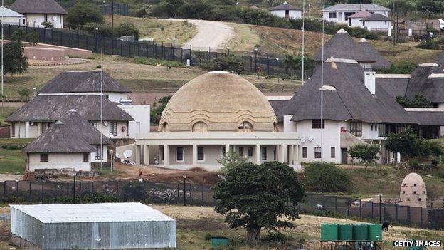 A view of the home at Nkandla