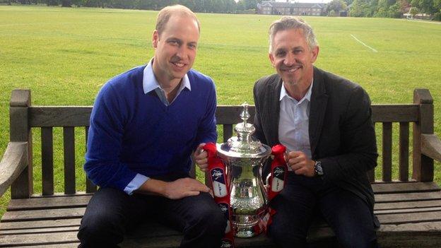 Prince William and Gary Lineker