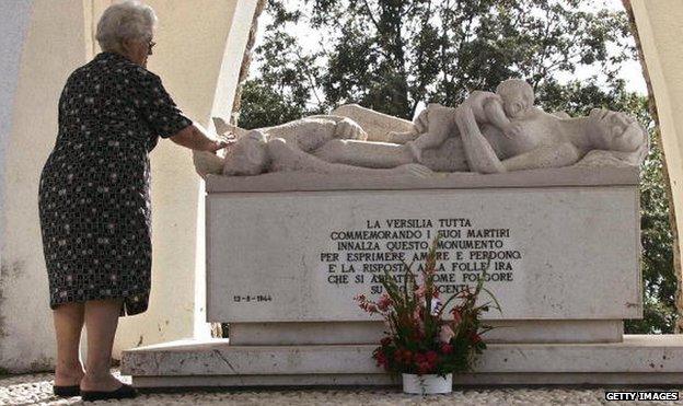 Monument to the victims of the Sant'Anna massacre in Italy