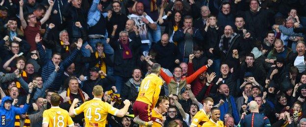 Motherwell fans were in dreamland as their side went 3-0 up at Ibrox, a ground they had not won at since 1997